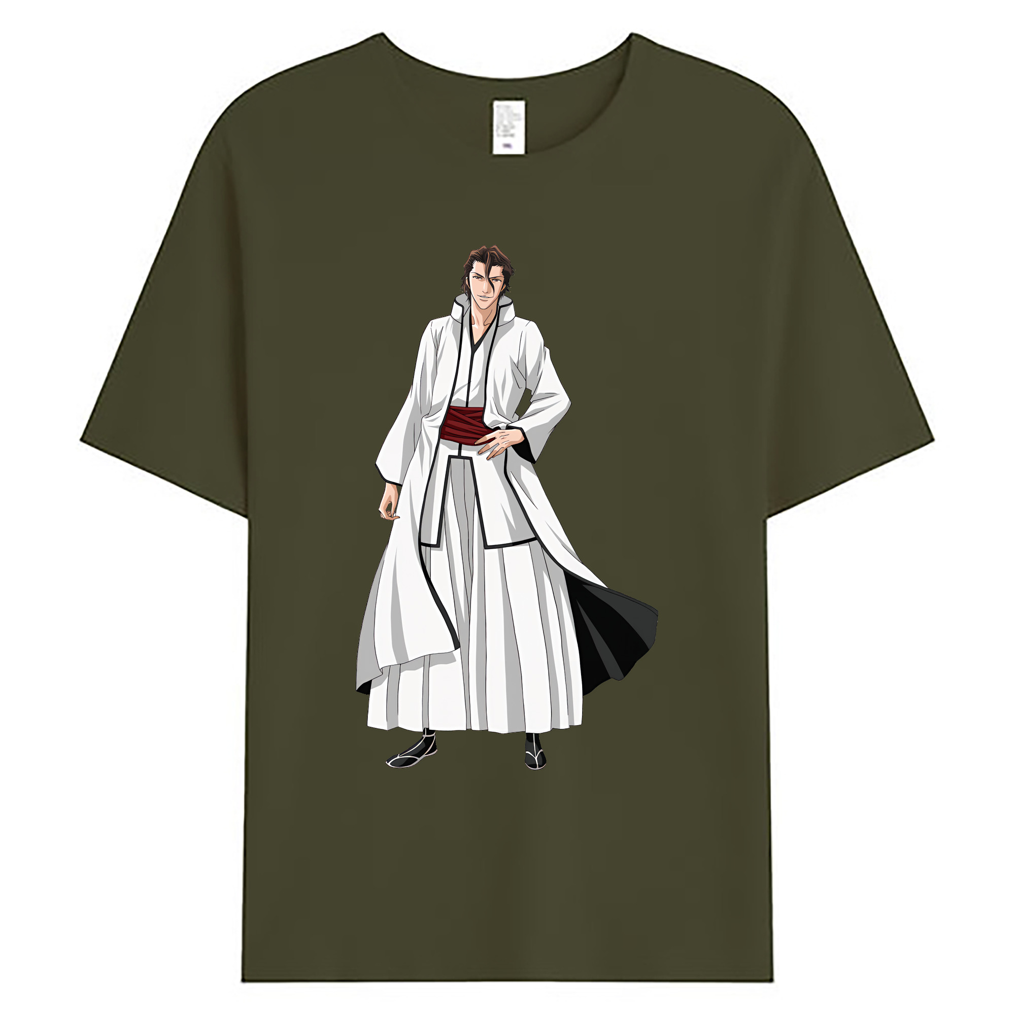 （画像用） ブリーチ 藍染 惣右介（あいぜん そうすけ） BLEACH Aizen Sousuke 綿100％ メンズ半袖Tシャツ｜肌触りやわらか＆通気性